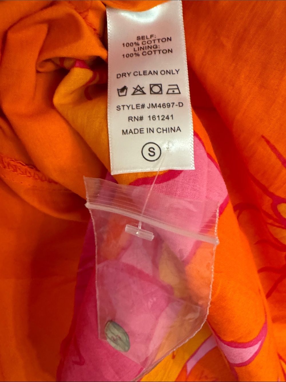 NWT J.Marie Vibrant Floral Ruffle Sleeve Dress in Orange & Pink - Picture 5 of 5